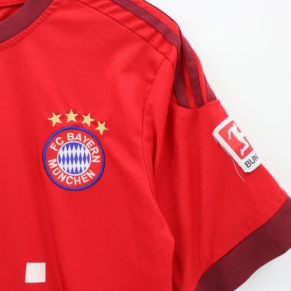 Vintage FC Bayern Munich Soccer Fan Jersey Mens Red Short Sleeve Size Medium M - Picture 5 of 9